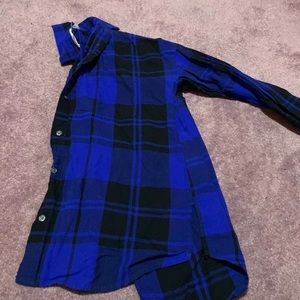 Plaid long sleeved button up